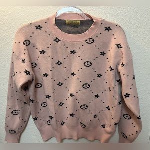 pink and black vinizbena medium sweater